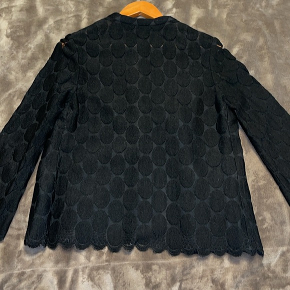VINTAGE | Black Dotted Lace Cardigan - sz S/M - Picture 7 of 10